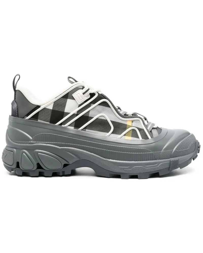 Burberry Sneakers mit karierten Einsätzen - Grau Grau