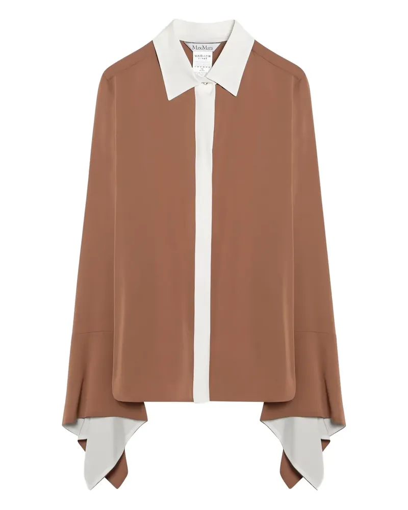 Max Mara long-sleeve color-block shirt - Braun Braun