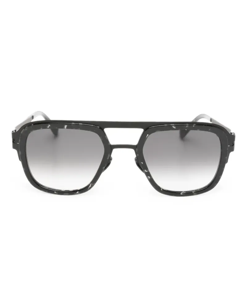 Mykita Knox A50 Sonnenbrille mit geometrischem Gestell - Schwarz Schwarz