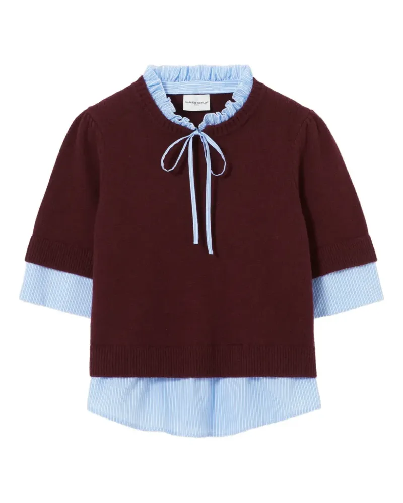 Claudie Pierlot short-sleeve layered top - Rot Rot