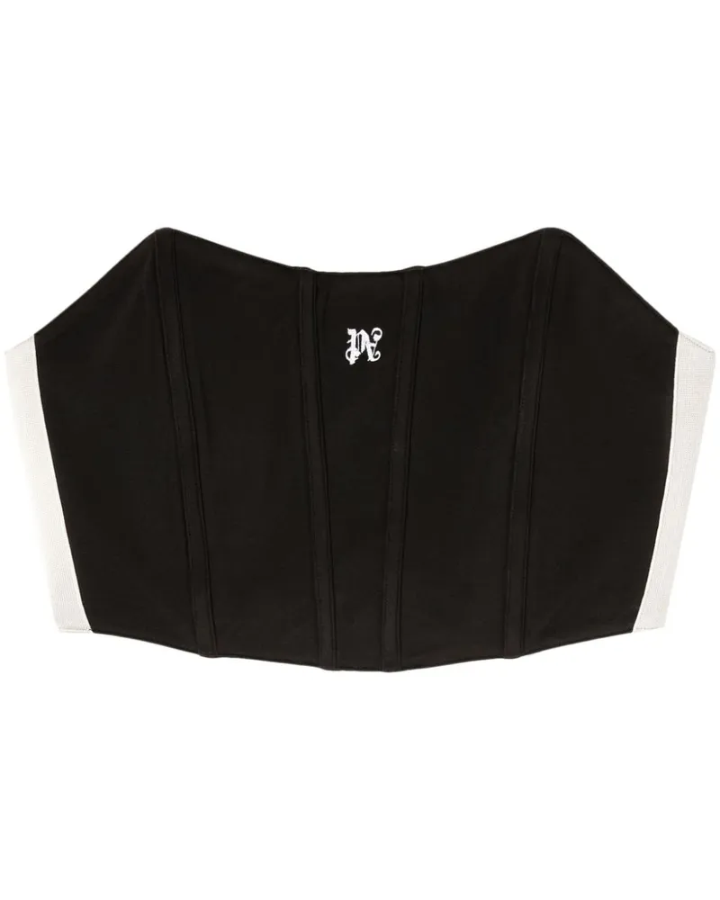 Palm Angels Corsage mit Monogramm-Print - Schwarz Schwarz