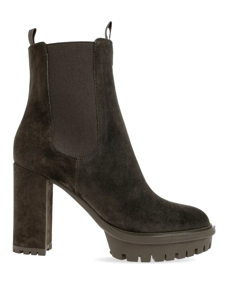 Gianvito Rossi Barry suede platform ankle boots - Grün Grün