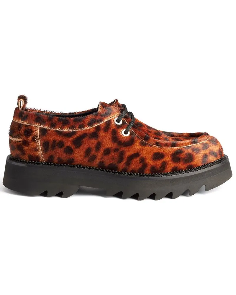 AMI Paris Plateau-Schuhe mit Leoparden-Print - Braun Braun