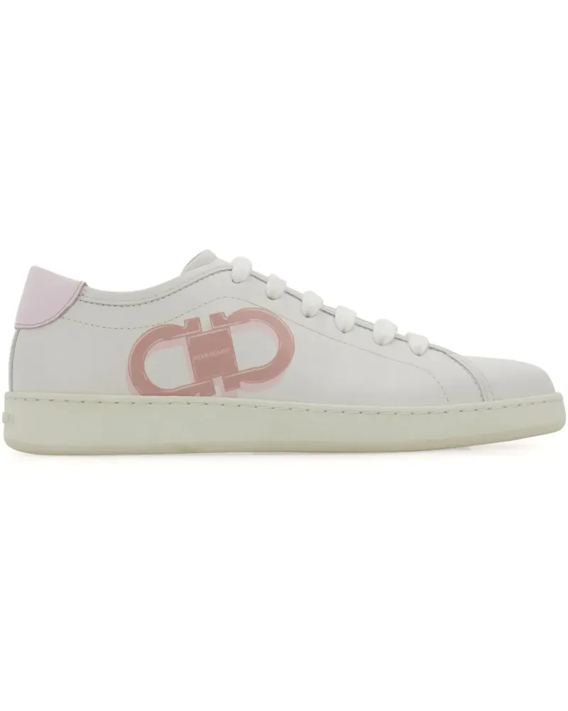 Ferragamo Double Gancini Sneakers - Weiß Weiß