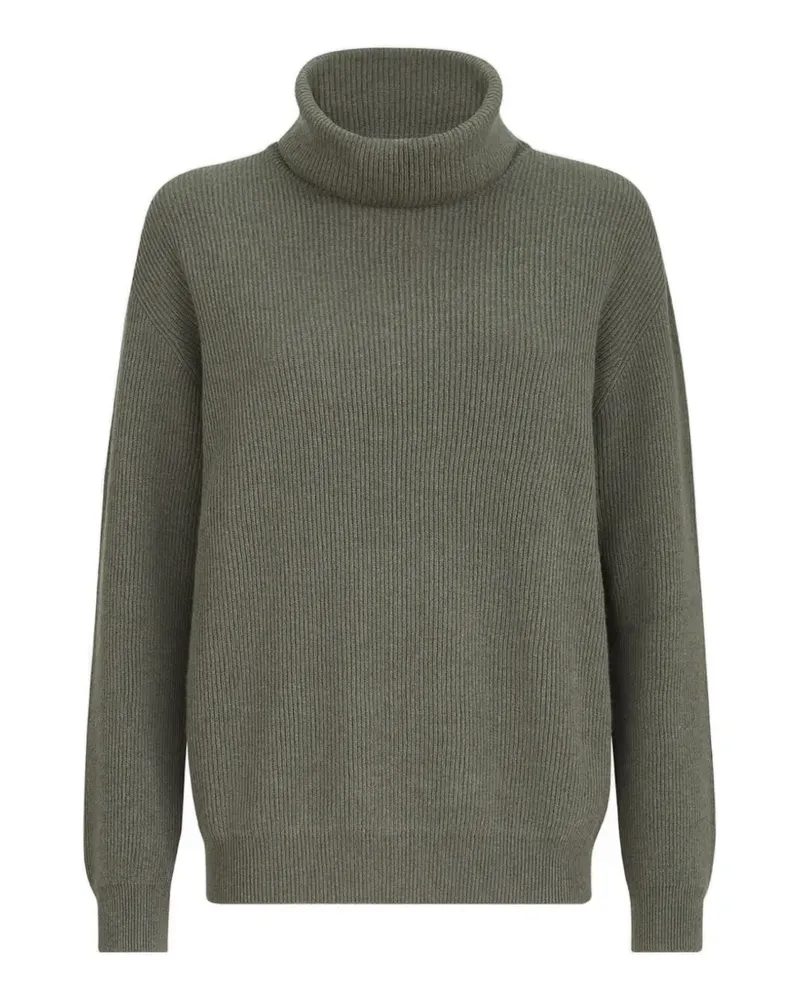 Brunello Cucinelli Rollkragenpullover aus Kaschmir mit Monili - Grün Grün