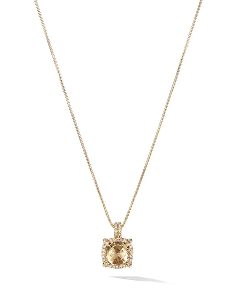David Yurman 18kt 'Châtelaine' Gelbgoldanhänger mit Diamanten Gold