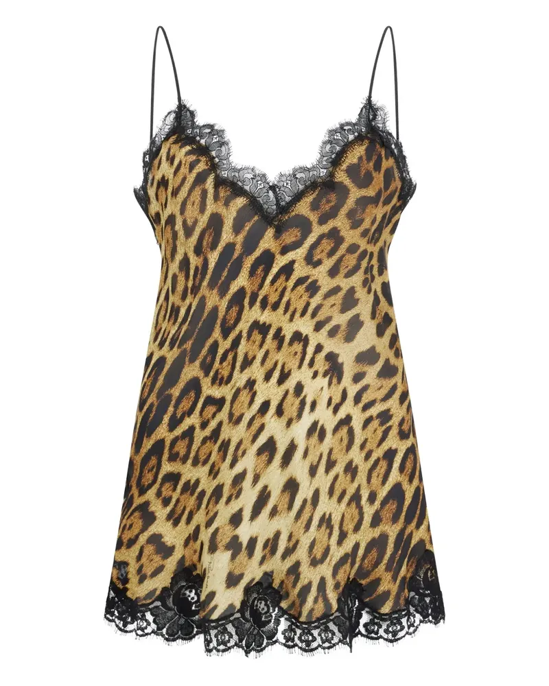 Roberto Cavalli Oberteil mit Animal-Print - Braun Braun