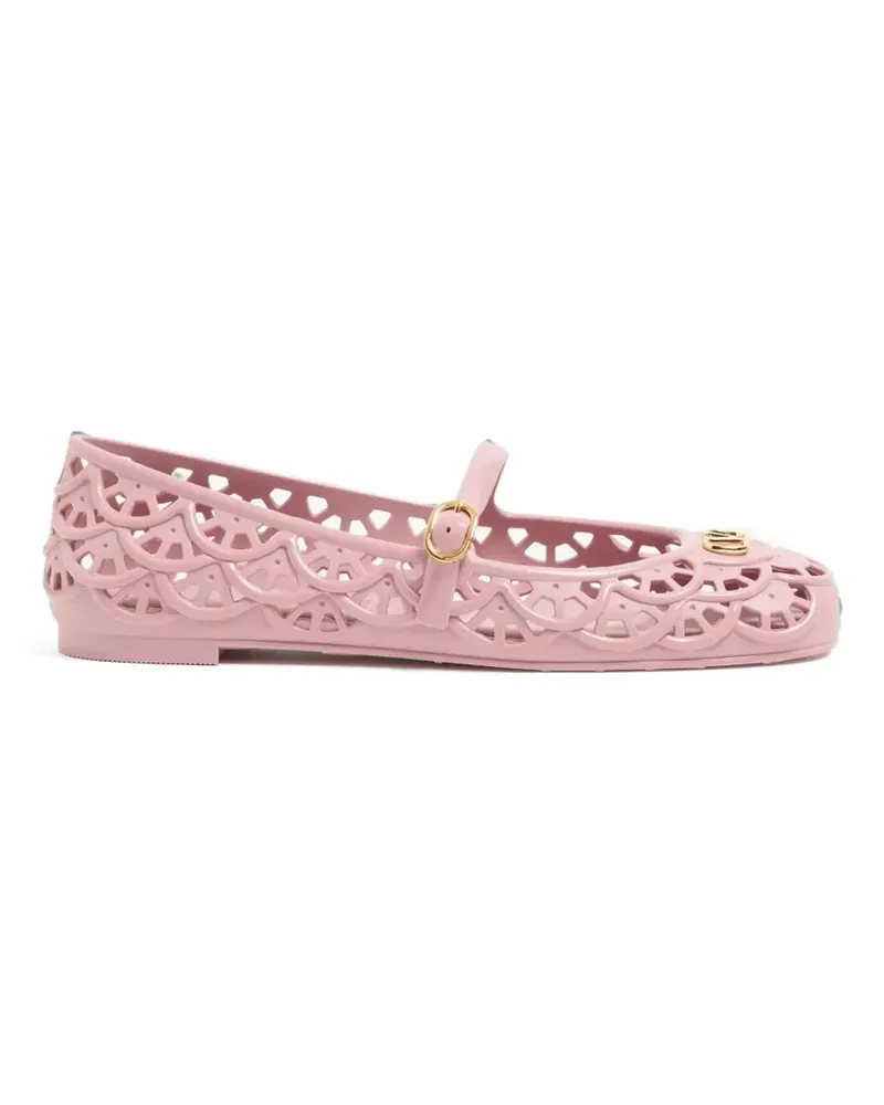 Valentino Garavani Ondette Ballerinas aus Gummi mit Wellenmuster - Rosa Rosa