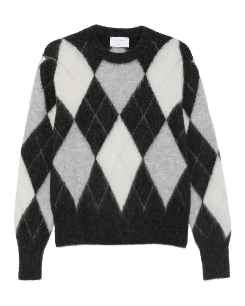 Daniele Fiesoli Pullover mit Argyle-Intarsie - Schwarz Schwarz