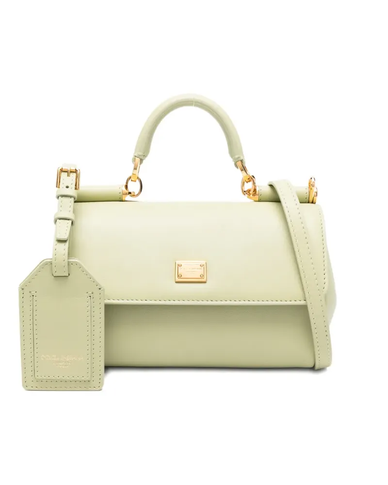 Dolce & Gabbana Clutch mit Henkel und Anhänger - Grün Grün