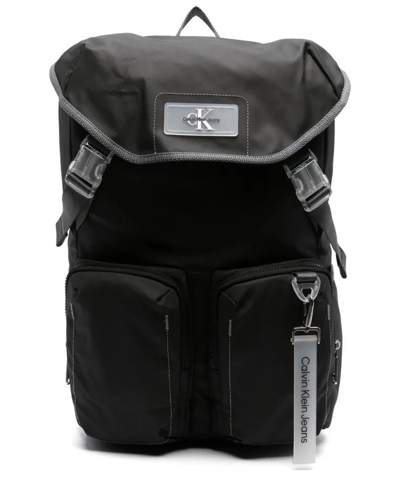 Calvin Klein Rucksack mit Klappe Schwarz