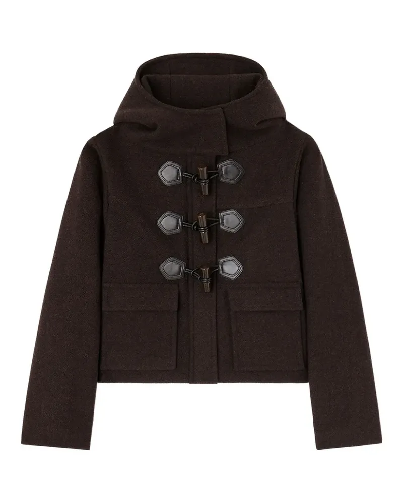 Ganni Mini Dufflecoat aus Wolle - Braun Braun