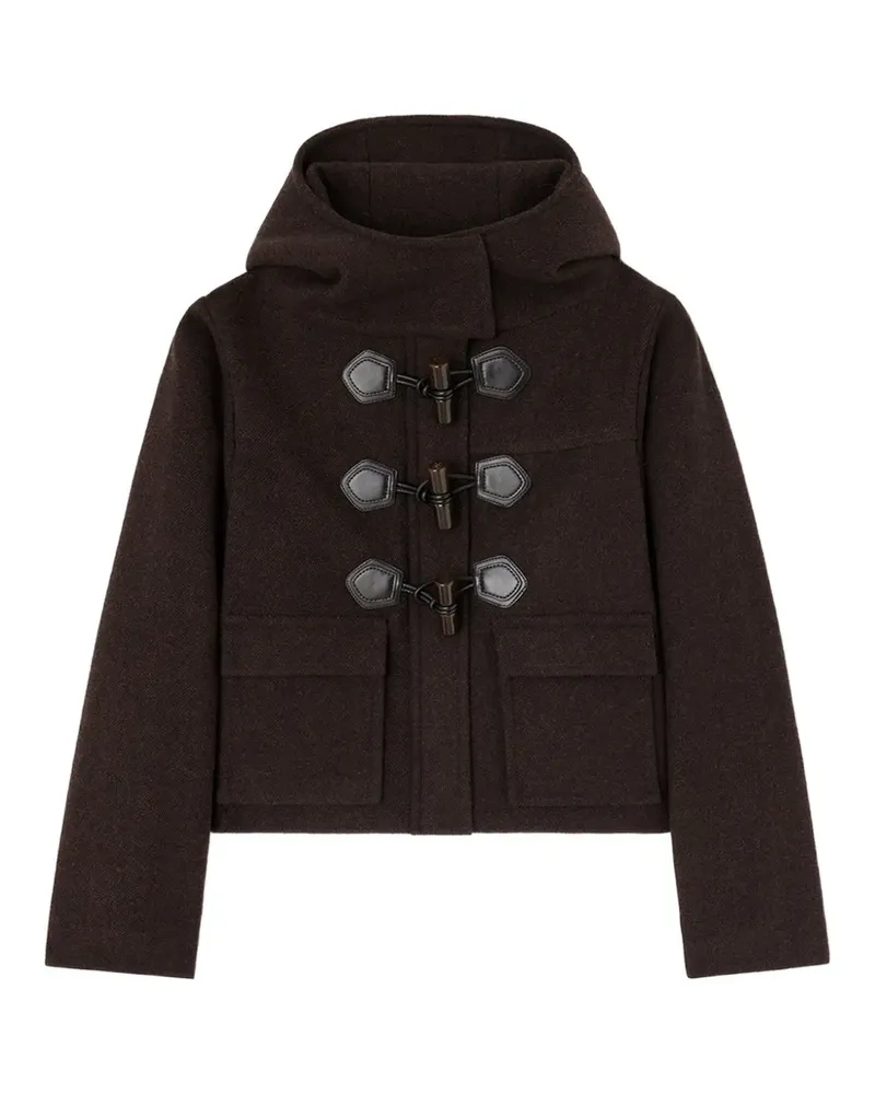 Ganni Mini Dufflecoat aus Wolle - Braun Braun