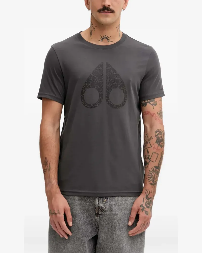 Moose Knuckles logo print T-shirt - Grau Grau