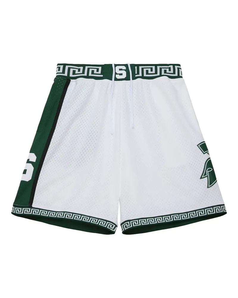 Mitchell & Ness NCAA Mich State 1999 Shorts - Weiß Weiß