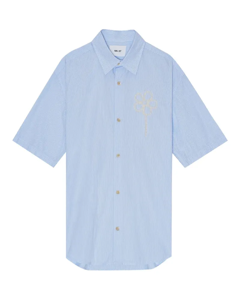NN 07 Gestreiftes Freddy Hemd - Blau Blau