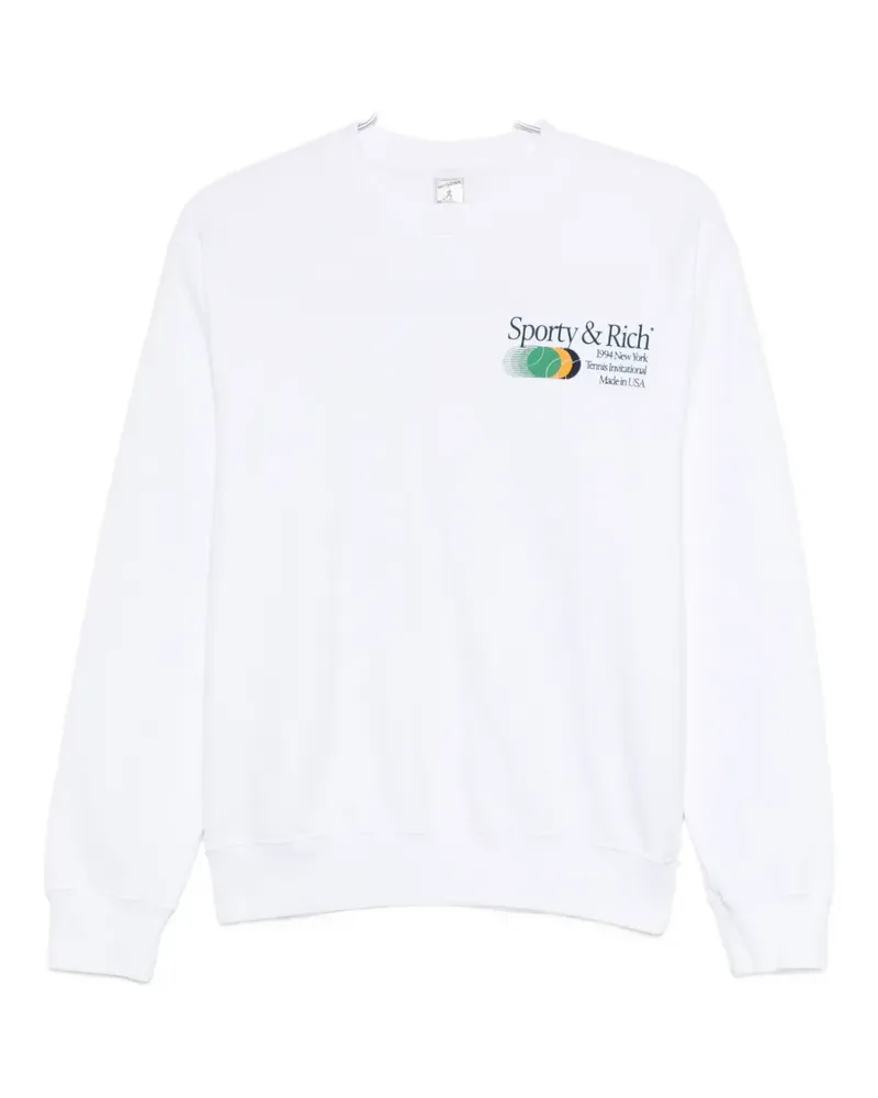 SPORTY & RICH Invitational cew-neck sweatshirt - Weiß Weiß