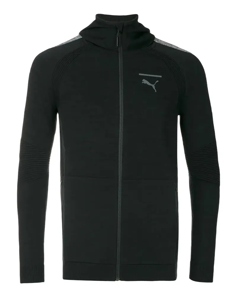 Puma Leichte Kapuzenjacke mit Reißverschluss - Schwarz Schwarz