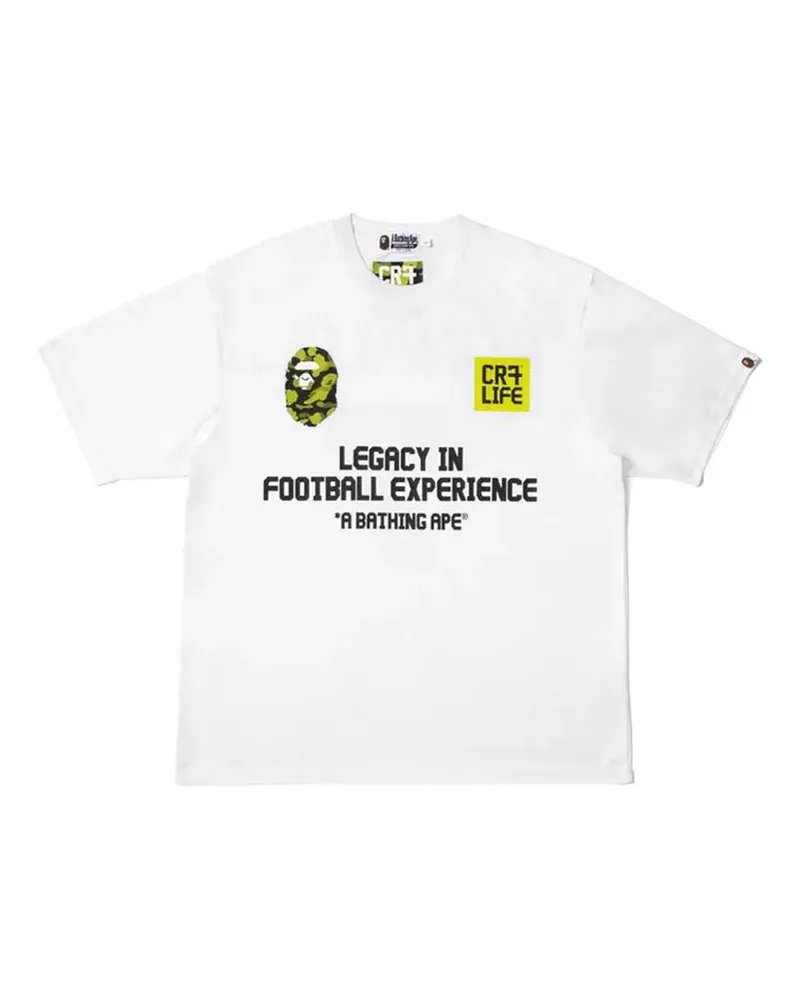 BAPE x CR7Life Ronaldo 7 T-shirt - Weiß Weiß