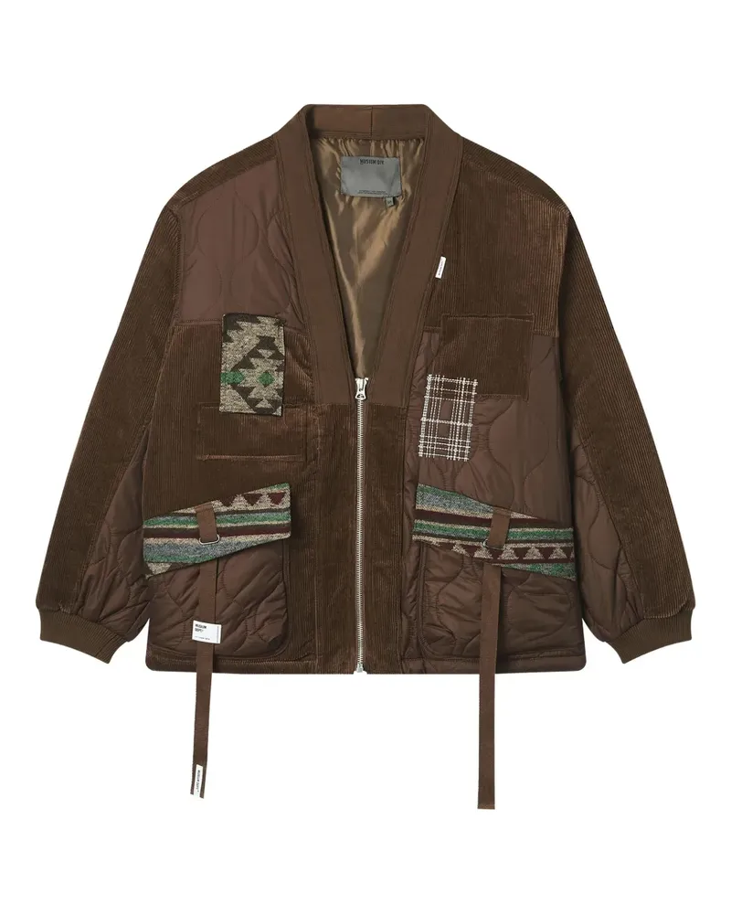 Musium Div. corduroy quilted-panel jacket - Braun Braun