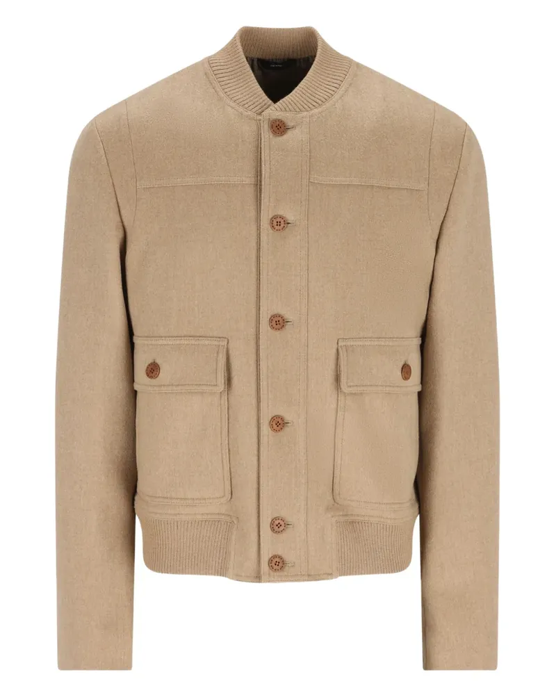 Fendi buttoned patch-pocket jacket - Nude Nude