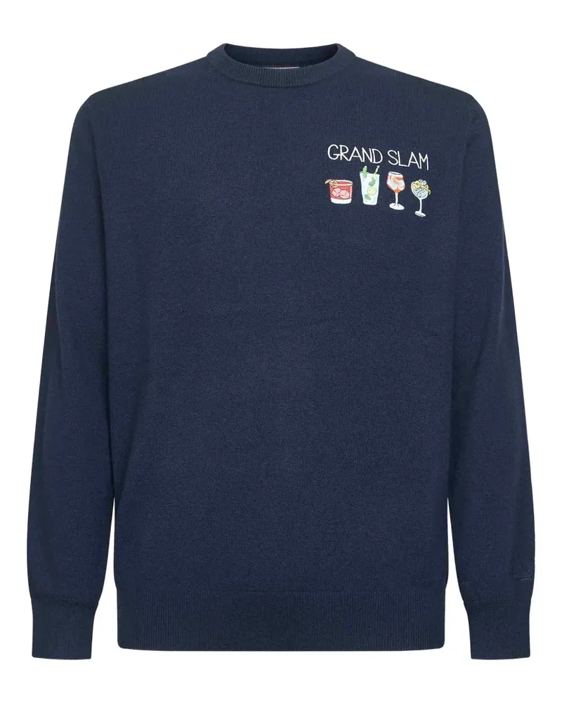 MC2 Saint Barth Pullover mit aufgestickten Getränken - Blau Blau