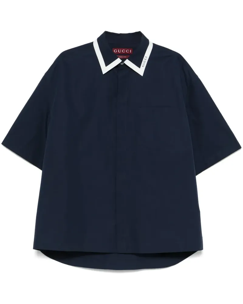 Gucci Hemd mit Logo-Detail - Blau Blau