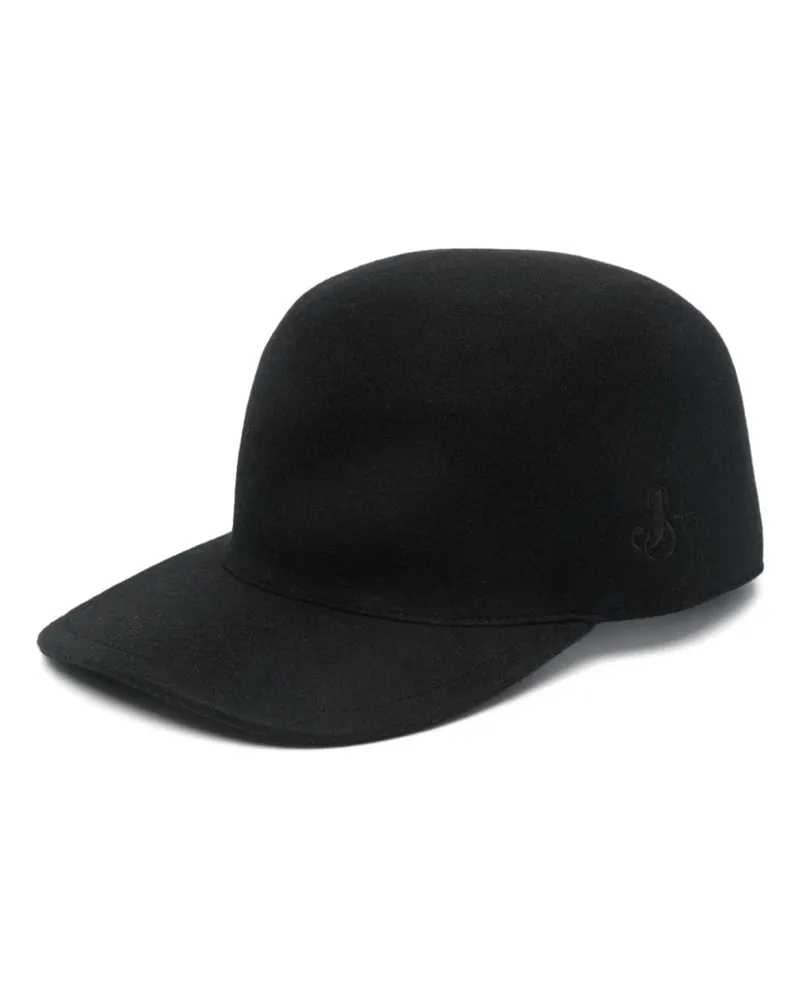 Jil Sander Baseballkappe mit Logo-Stickerei - Schwarz Schwarz