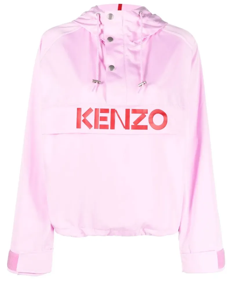 Kenzo Kapuzenjacke mit Logo-Print - Rosa Rosa