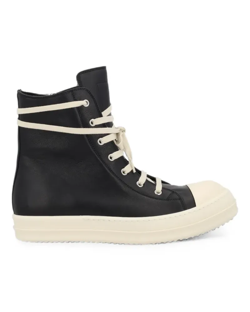 Rick Owens Tower Sneakers aus gekörntem Kalbsleder - Schwarz Schwarz