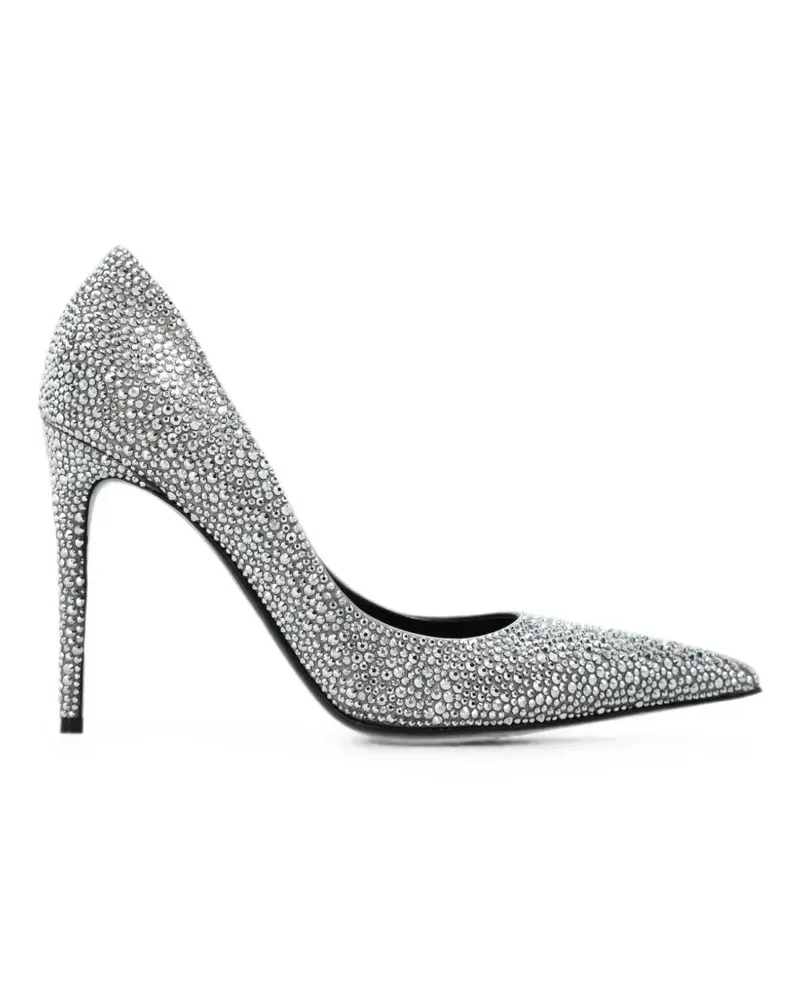 Alexander McQueen Skull Pumps mit silberfarbenem Finish Silber