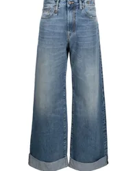 R13 Jeans mit Umschlag Blau