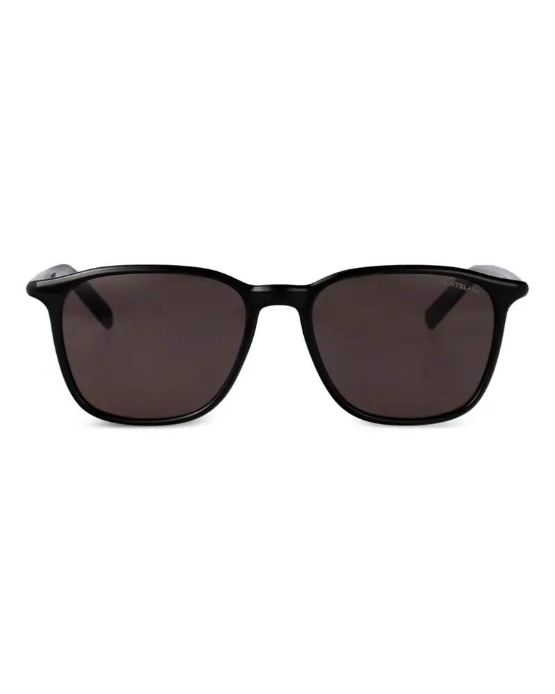 Montblanc Sonnenbrille mit eckigem Gestell - Schwarz Schwarz
