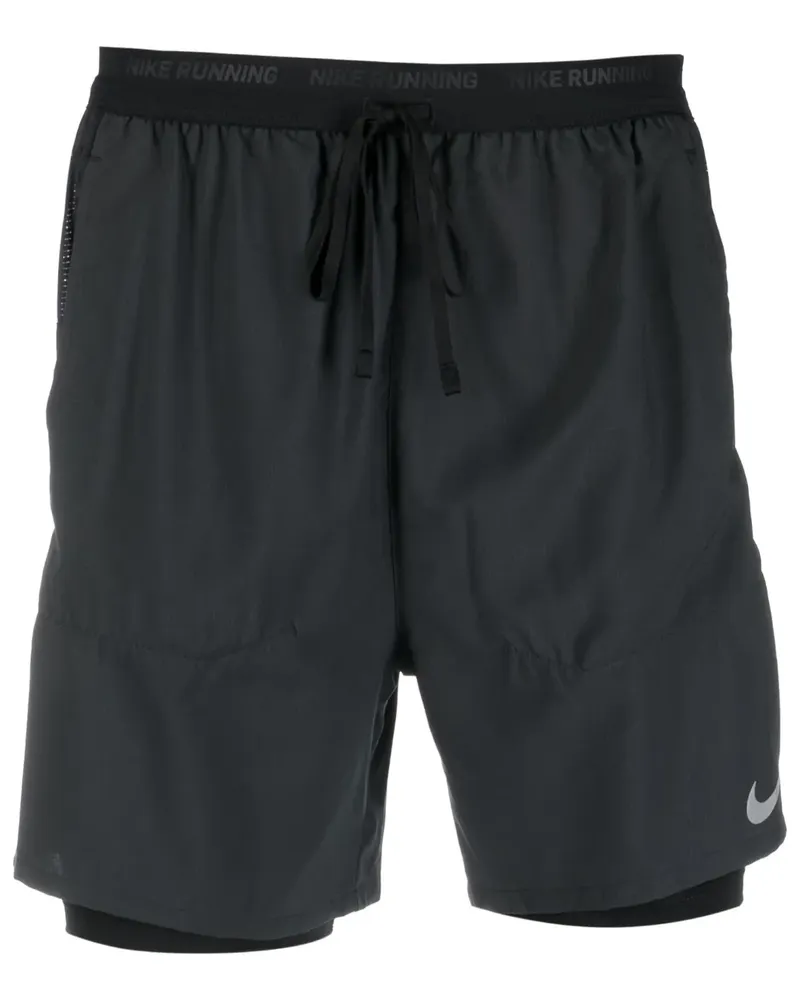 Nike Lauf-Shorts mit Logo-Print - Schwarz Schwarz