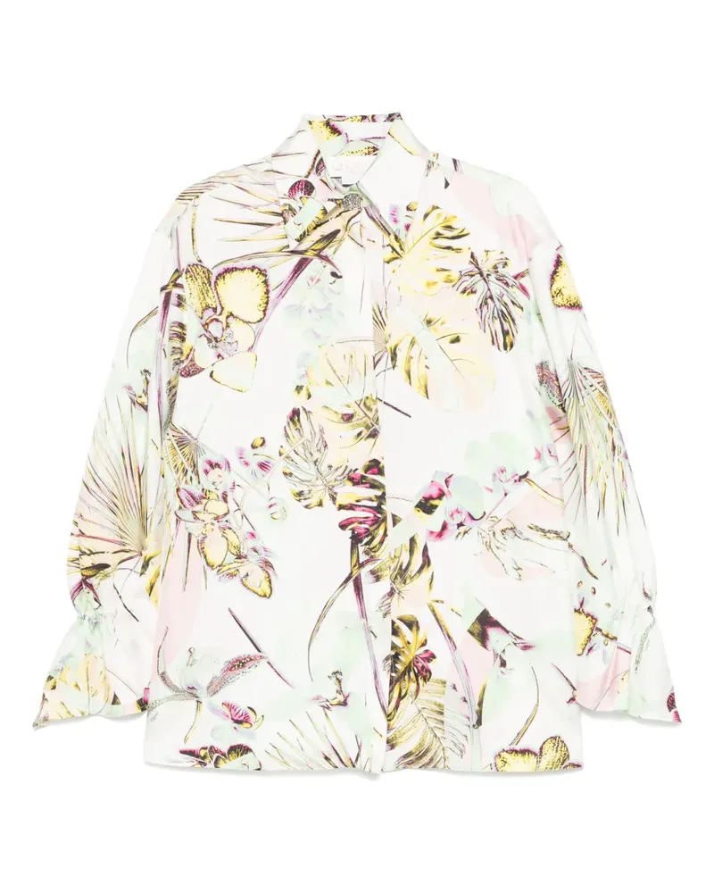 Genny Hemd mit Blumen-Print - Weiß Weiß