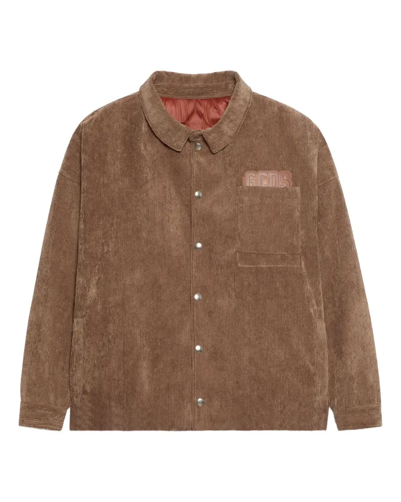 GCDS Hemdjacke aus Cord - Braun Braun
