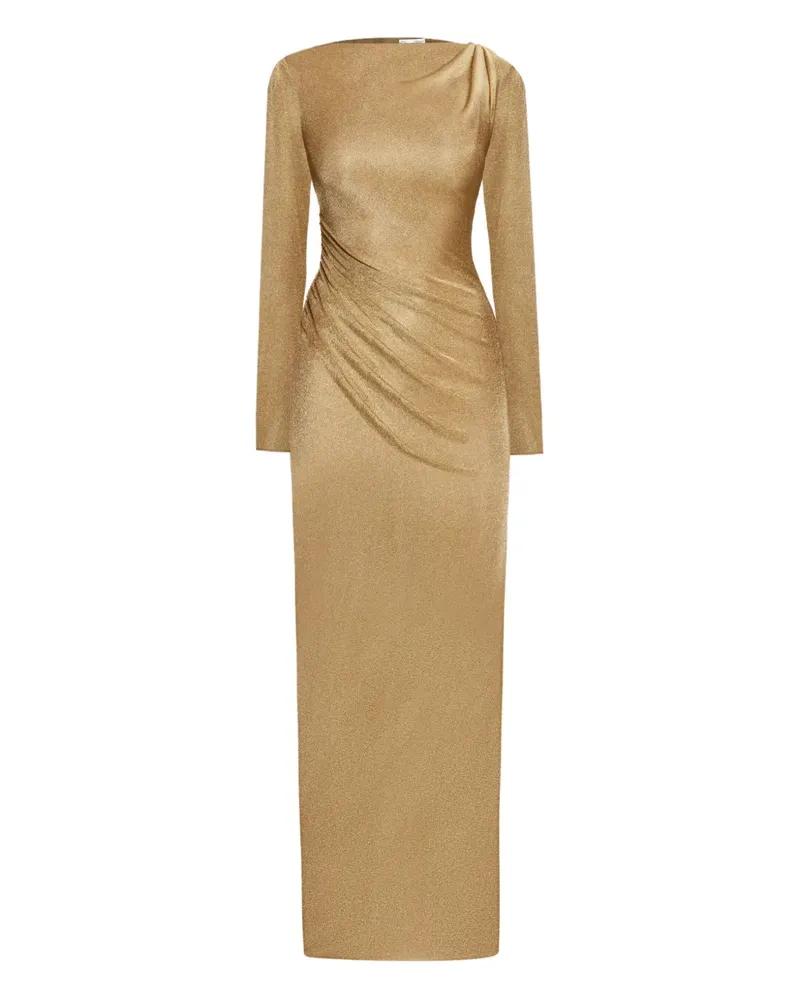 Oscar de la Renta Drapiertes Jersey-Maxikleid - Gold Gold