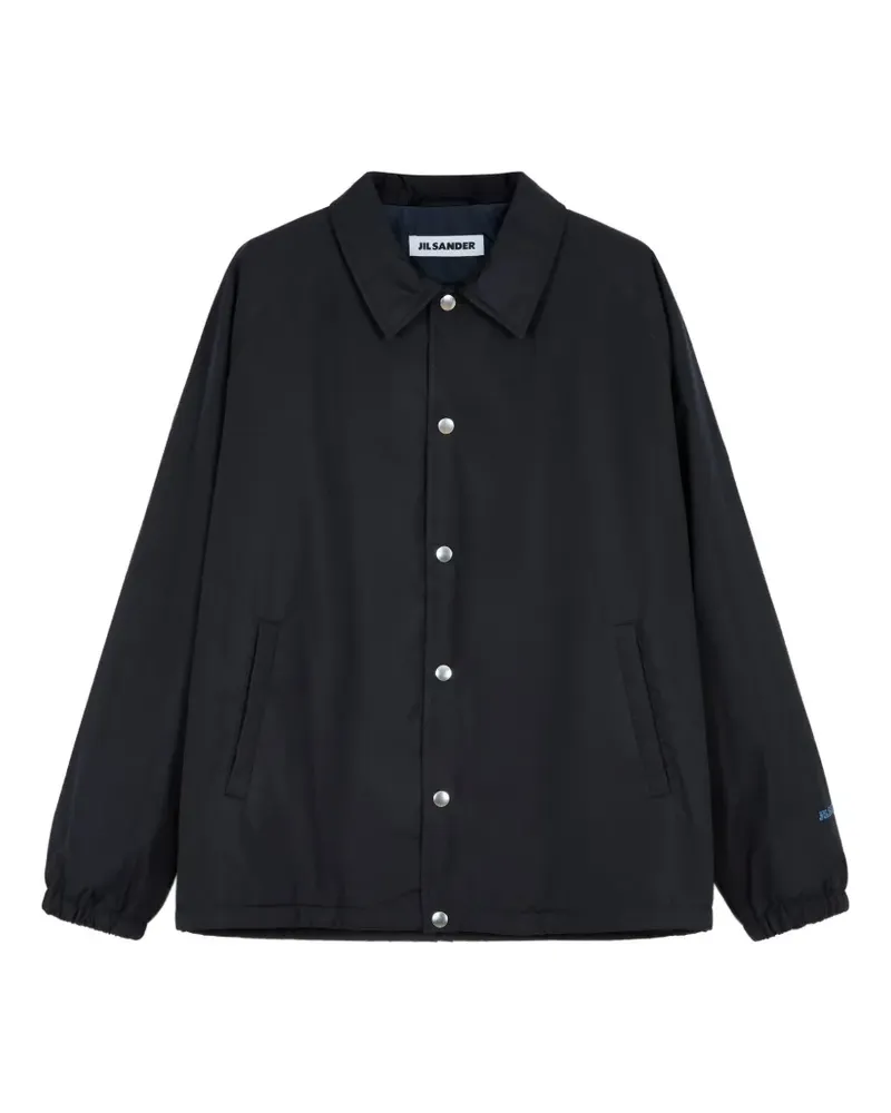 Jil Sander Jacke mit Logo-Stickerei - Schwarz Schwarz