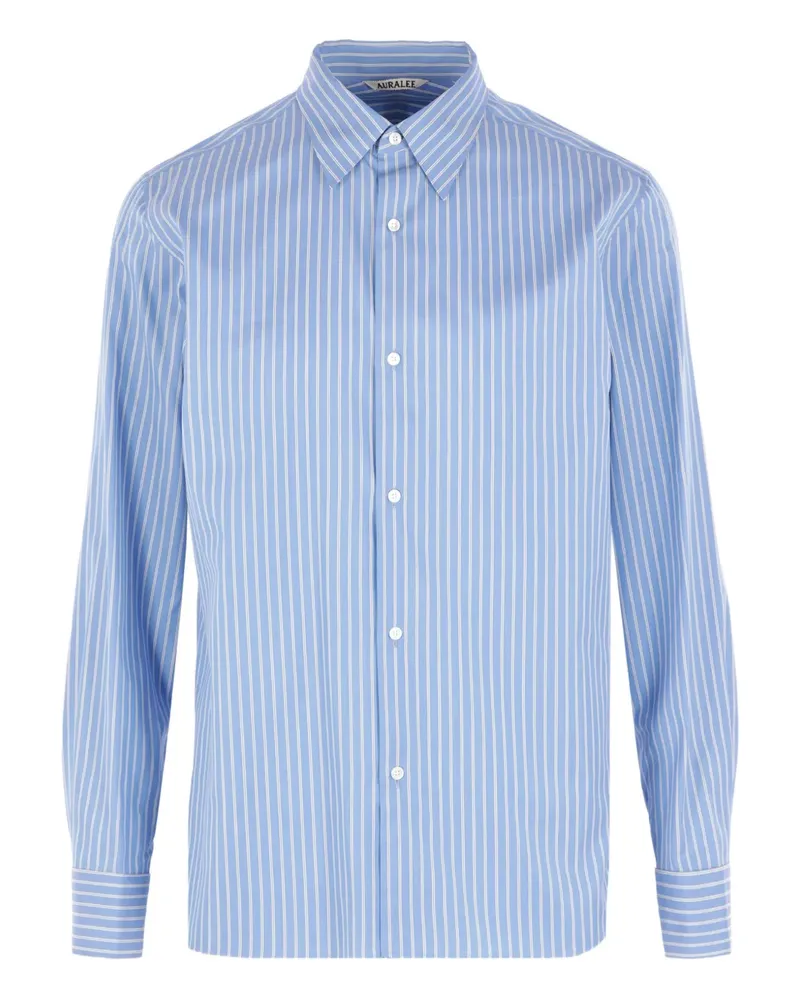 AURALEE Gestreiftes Hemd - Blau Blau
