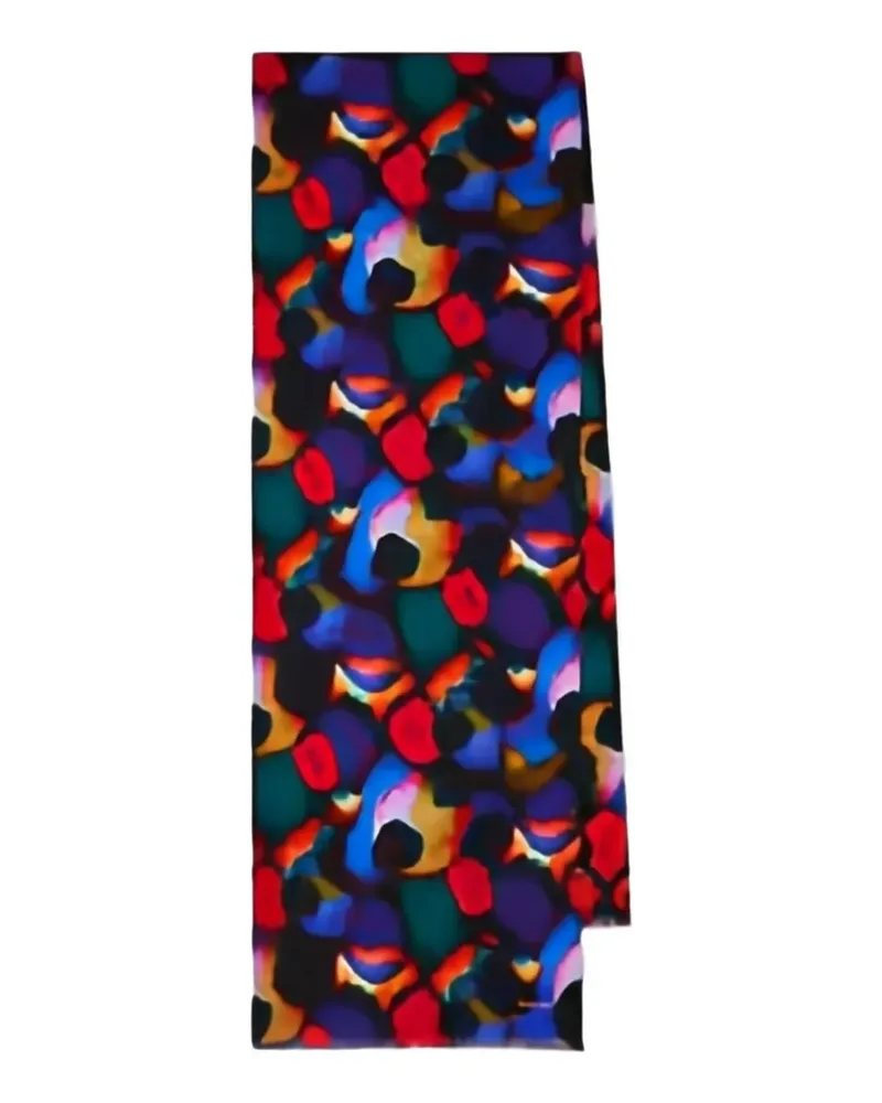 Paul Smith Schal mit abstraktem Print - Schwarz Schwarz