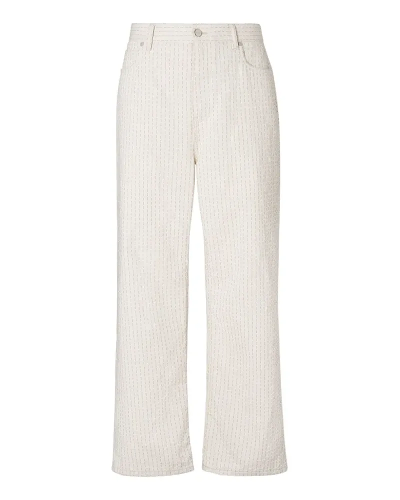 Fendi topstitched straight-leg jeans - Nude Nude