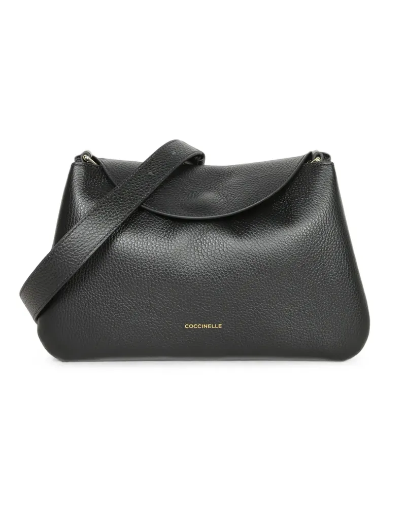 Coccinelle Schultertasche aus gekörntem Leder - Schwarz Schwarz