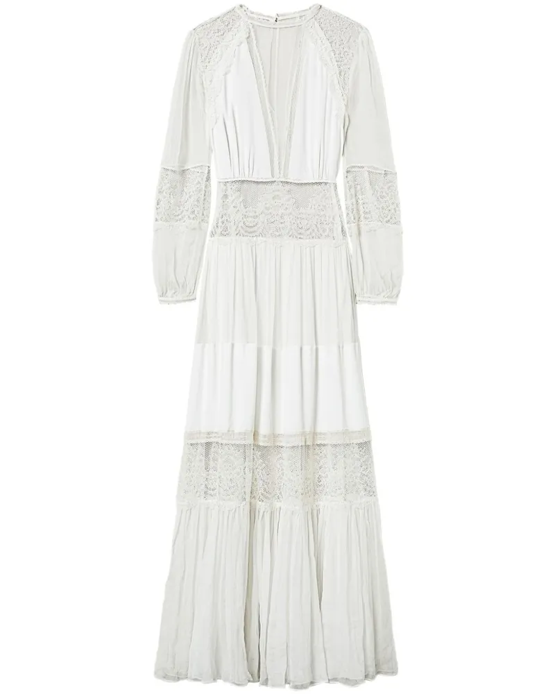 Twin-Set Maxikleid aus Kreppspitze - Weiß Weiß