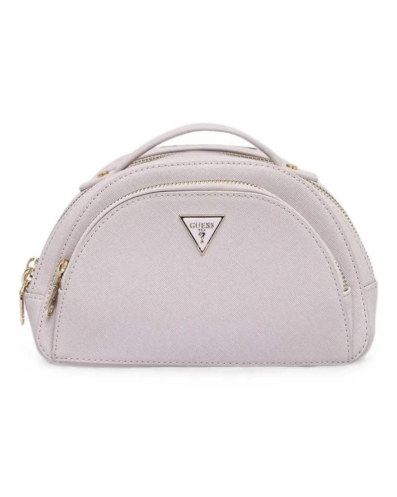 Guess logo-plaque dome make-up bag - Violett Violett