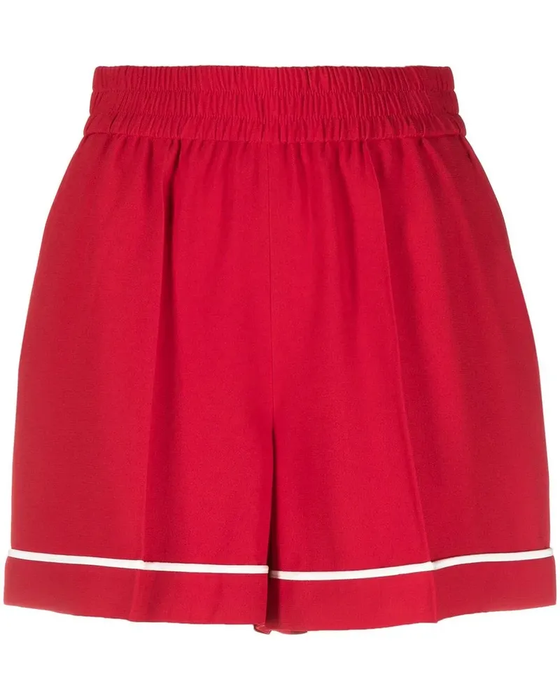 RED Valentino Shorts aus Krepp mit Kontrastdetail - Rot Rot