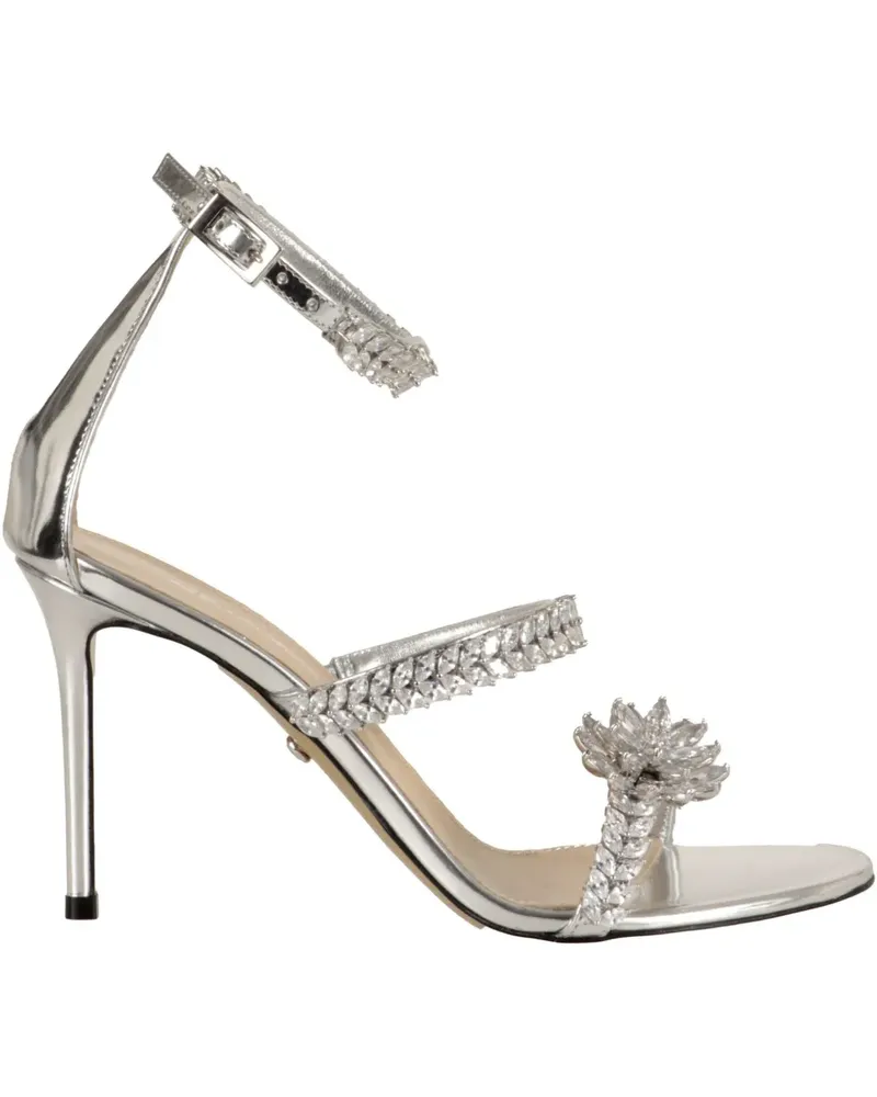 Mach & Mach Sandalen mit Kristallen 100mm - Silber Silber
