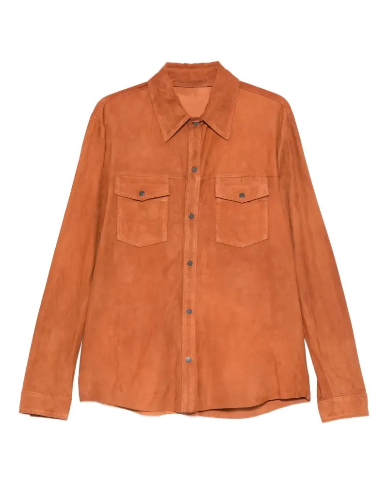 Salvatore Santoro Hemdjacke aus Wildleder - Braun Braun
