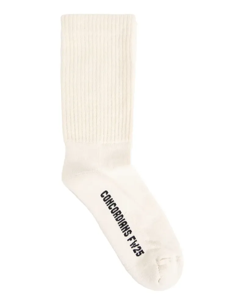 Rick Owens ribbed mid-calf socks - Nude Nude