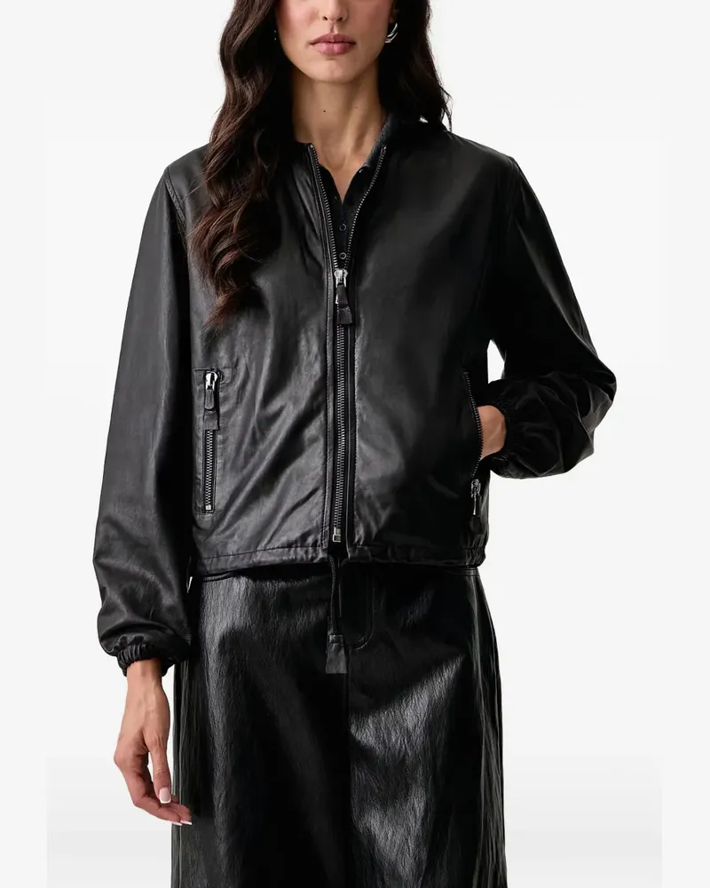 Trussardi leather bomber jacket - Schwarz Schwarz