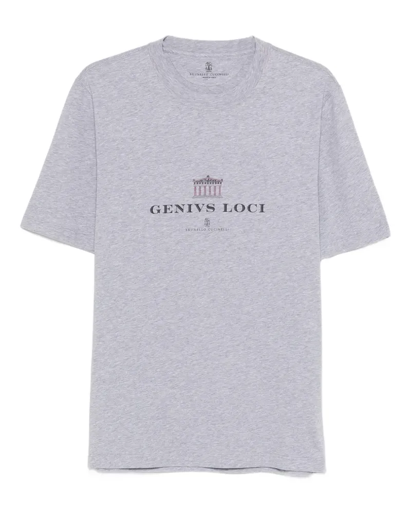 Brunello Cucinelli graphic-print T-shirt - Grau Grau
